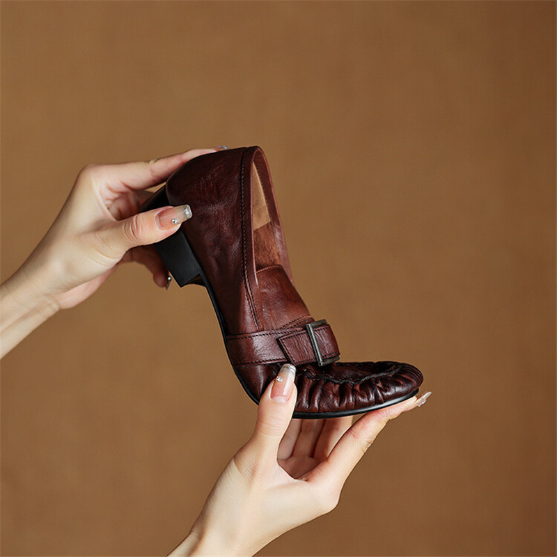 Mocassins de couro genuíno par - Embroidery Flat Shoes avaliação e preço