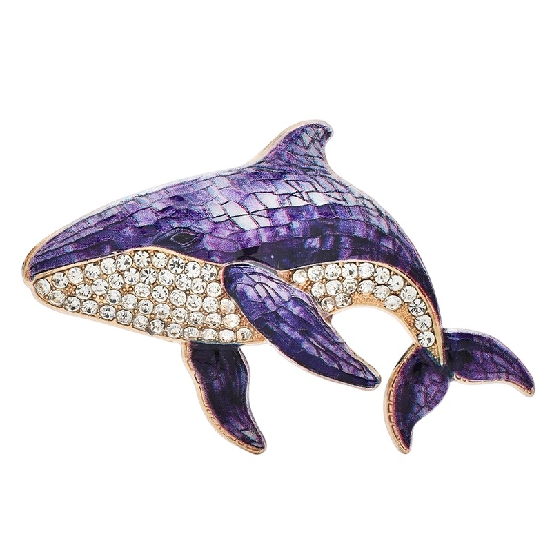 Broches de esmalte natural, co - Embroidery Whale avaliação e preço