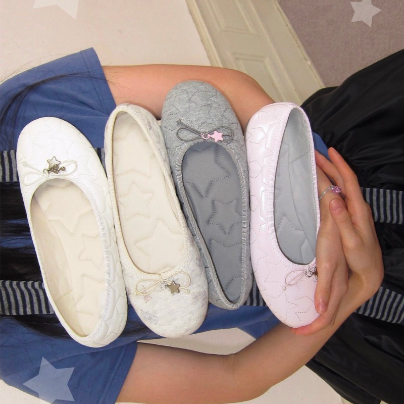 Sapatilhas de Ballet com Laços - Embroidery Flat Shoes avaliação e preço