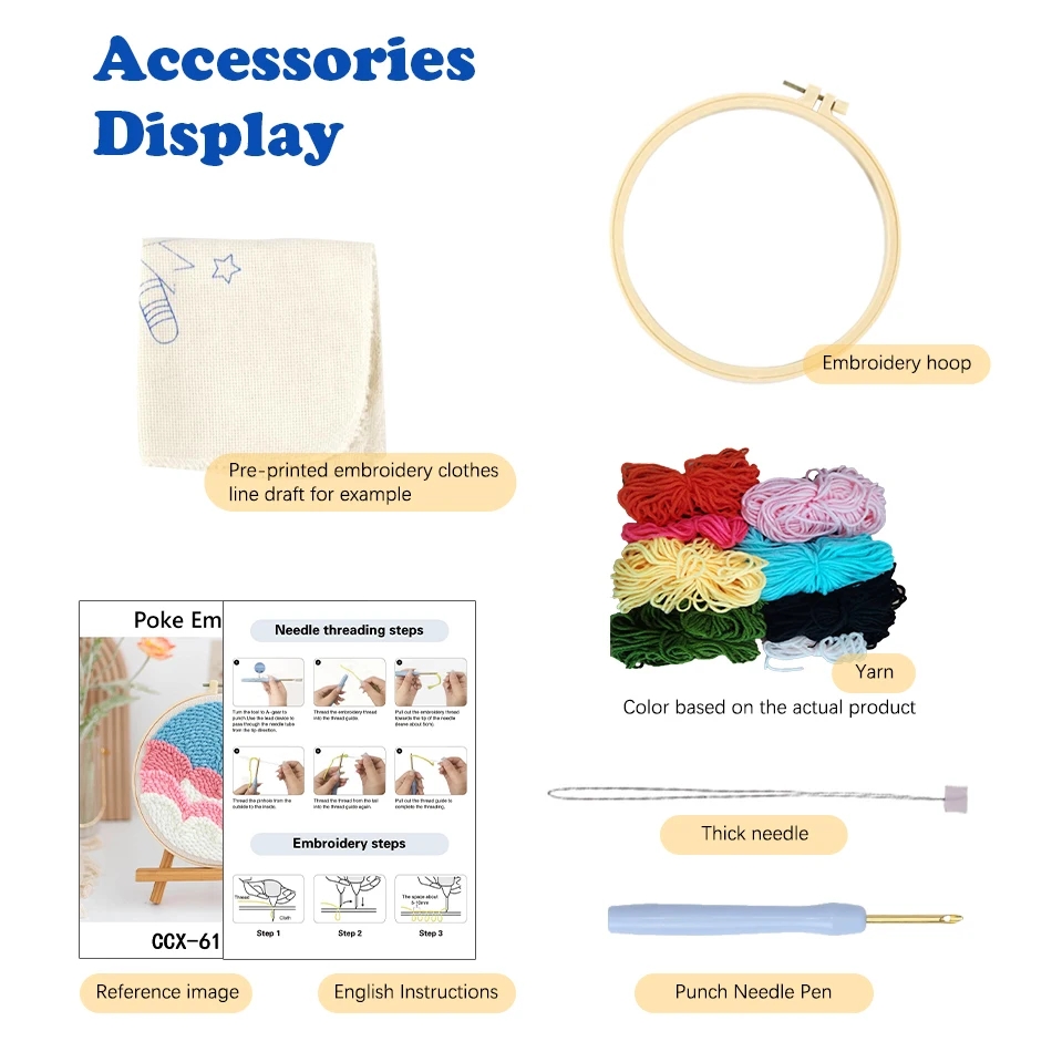 Kit Iniciante de Bordado Punch - Punch Needle Handle avaliação e preço