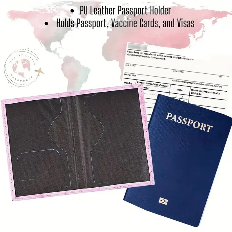 Porta-passaporte de couro PU r - Embroidery Font avaliação e preço