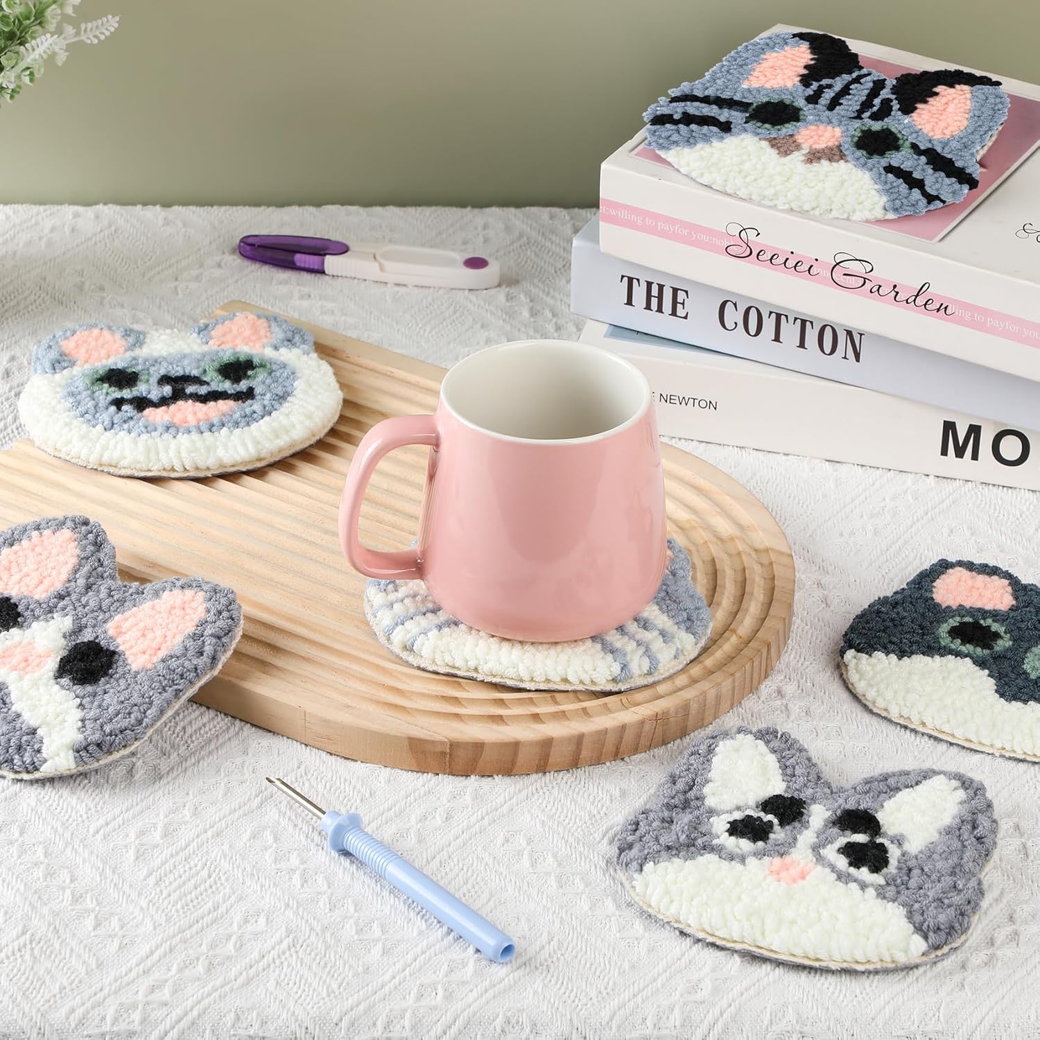 6 pçs conjunto punch agulha co - Punch Needle Handle avaliação e preço
