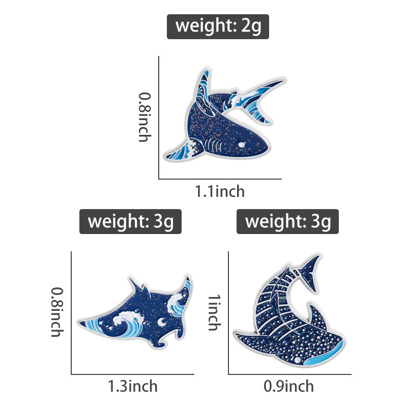 Pins de Esmalte Criativos de C - Embroidery Whale avaliação e preço