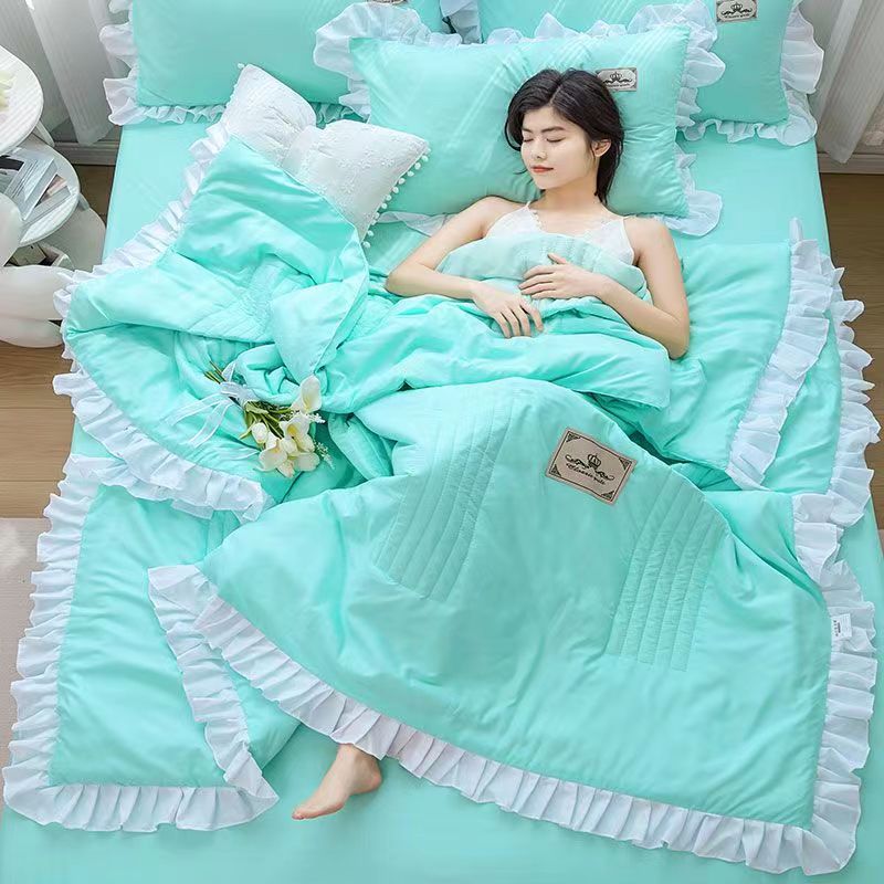 1/3pc coreano princesa babados - Embroidery Quilt Cover avaliação e preço