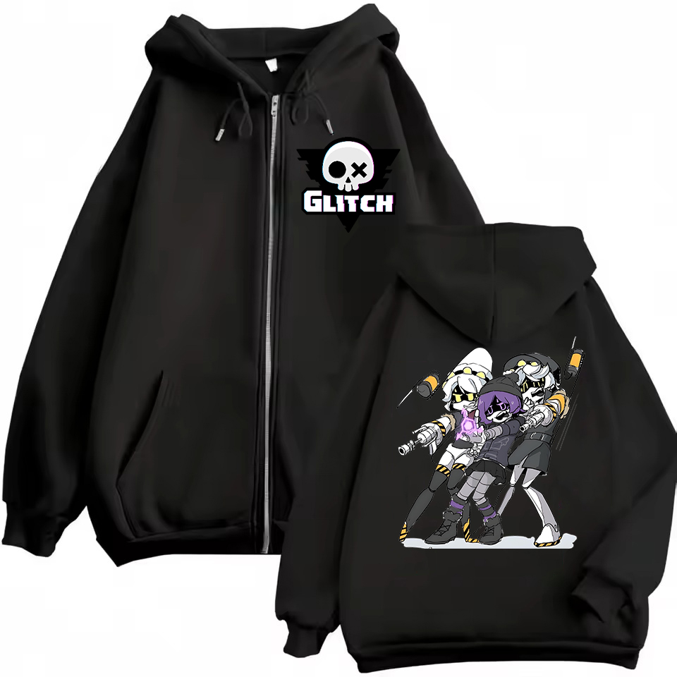 Anime assassinato drones zíper - Embroidery Zip Up Hoodie avaliação e preço