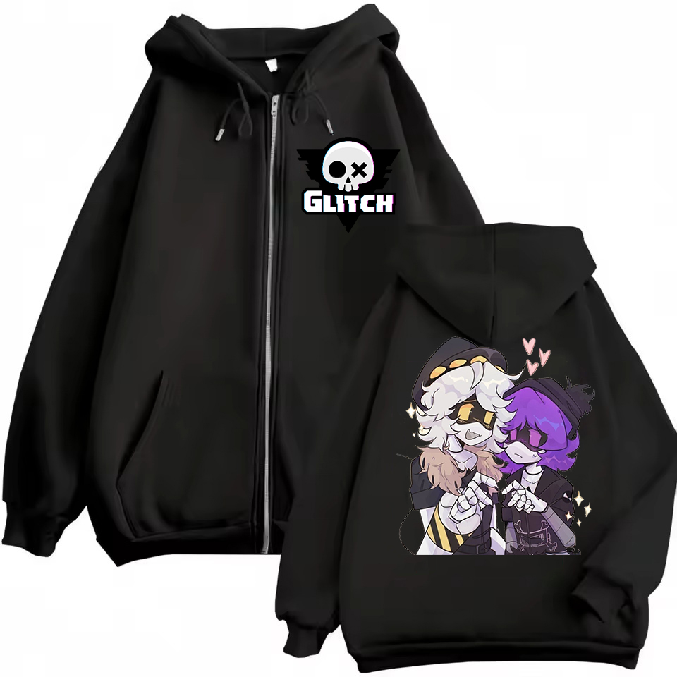 Anime assassinato drones zíper - Embroidery Zip Up Hoodie avaliação e preço