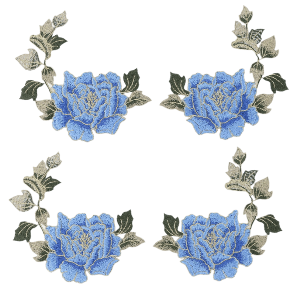 2 pares de patches bordados co - Embroidery Design Patterns Flowers avaliação e preço