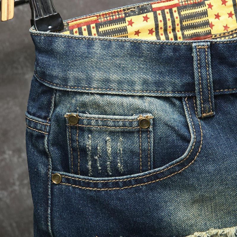 Novos shorts jeans masculinos  - Embroidery Patches avaliação e preço