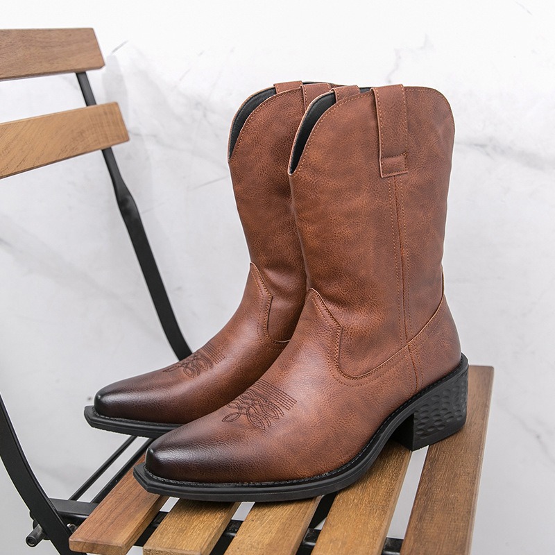 Botas Masculinas Clássicas com - Embroidery On Leather avaliação e preço