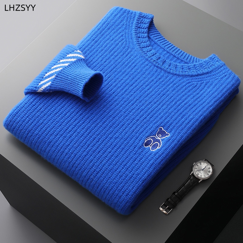 Lhzsyy-Suéter de caxemira bord - Embroidery Men Shirt avaliação e preço