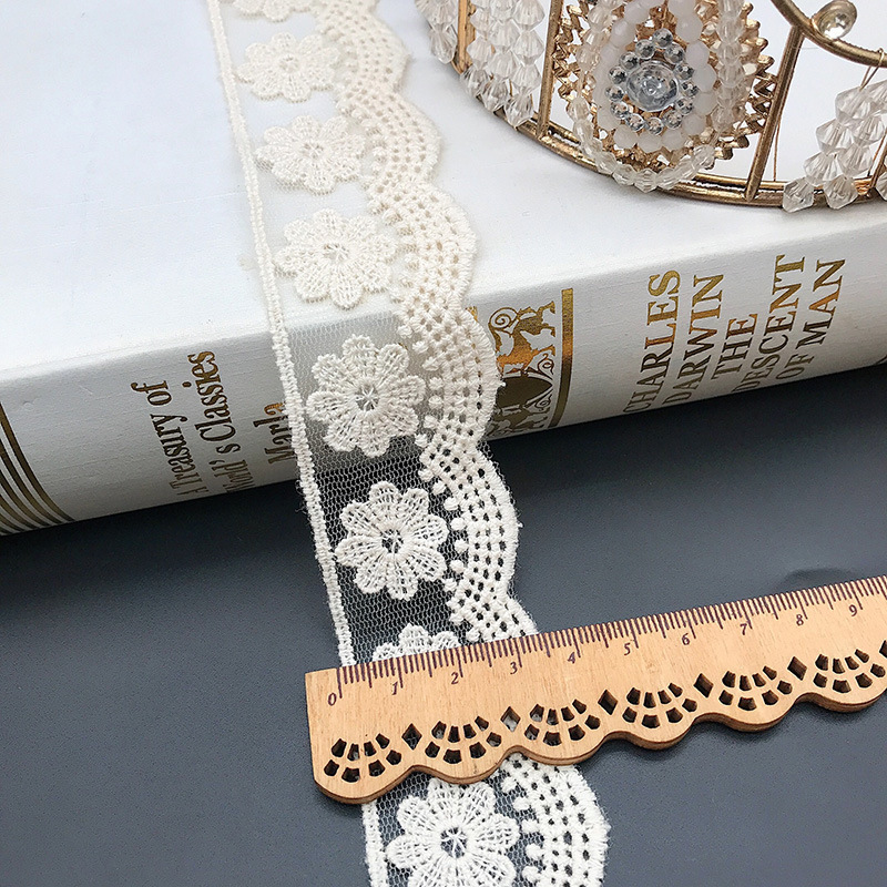 3 jardas/lote bordado branco b - Embroidery Thread Yarn avaliação e preço