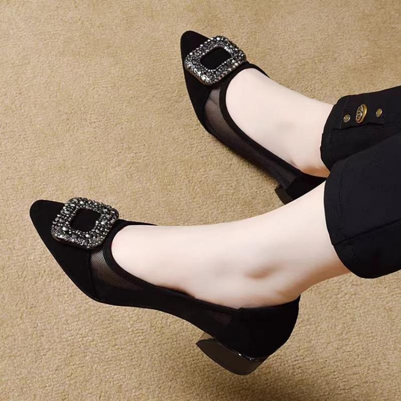 Sapatos Elegantes de Salto Blo - Embroidery Flat Shoes avaliação e preço