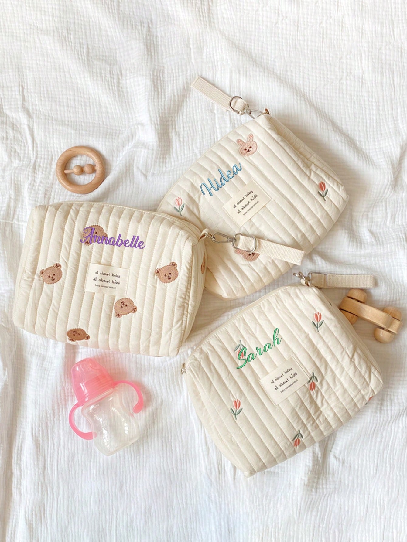 Bolsa de fraldas para bebê com - Embroidery Quilting avaliação e preço